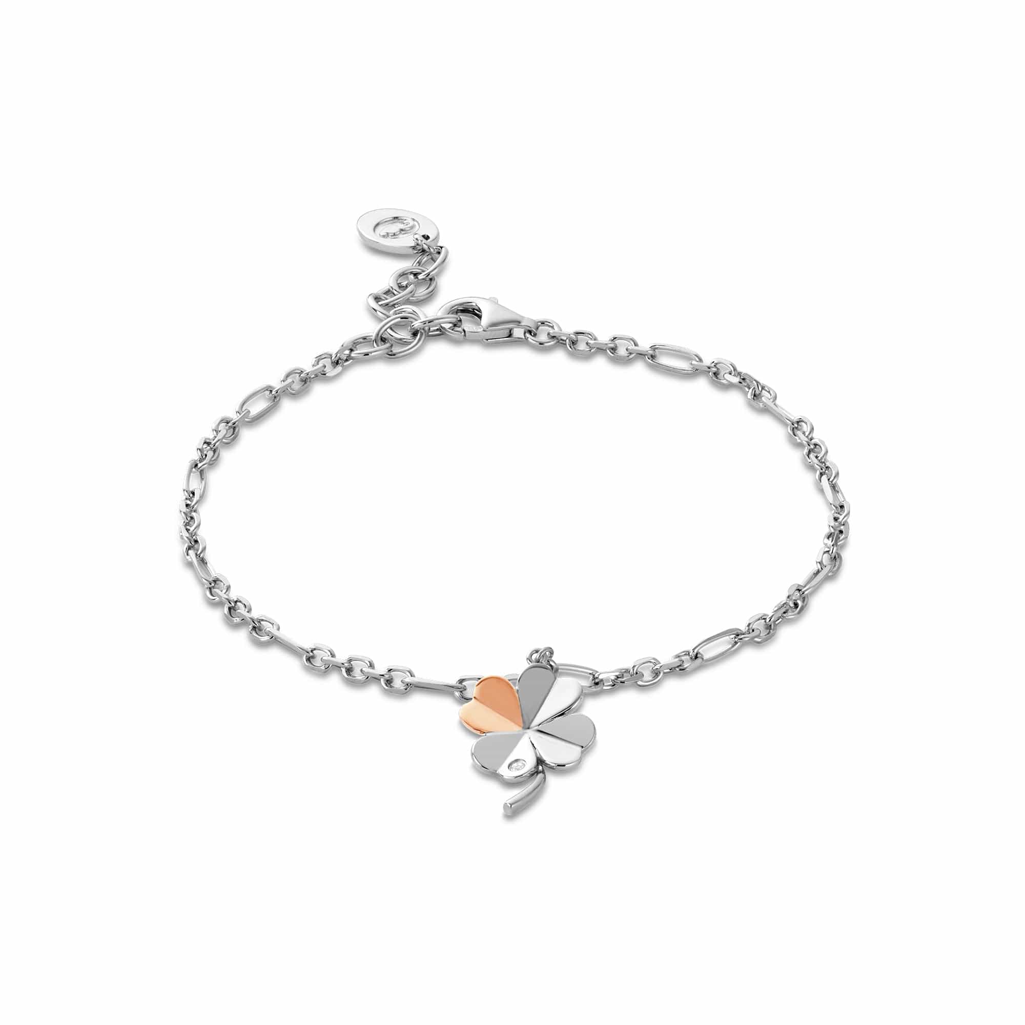 Silver sales clover bracelet