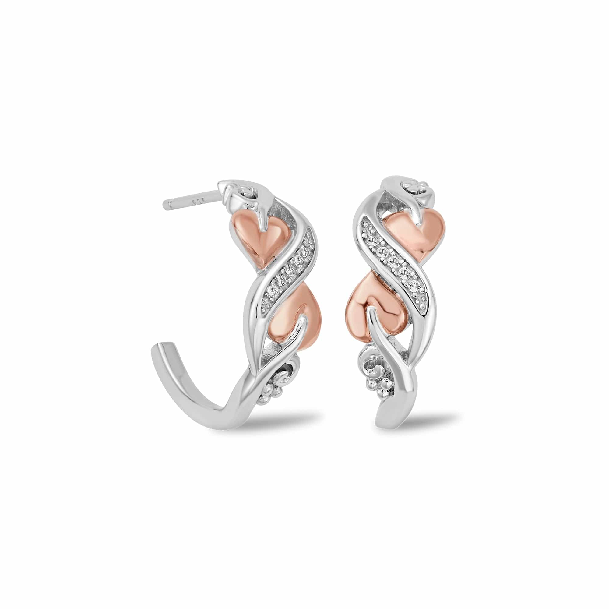 Tree of Life® Silver Vine Half-Hoop Earrings – Clogau