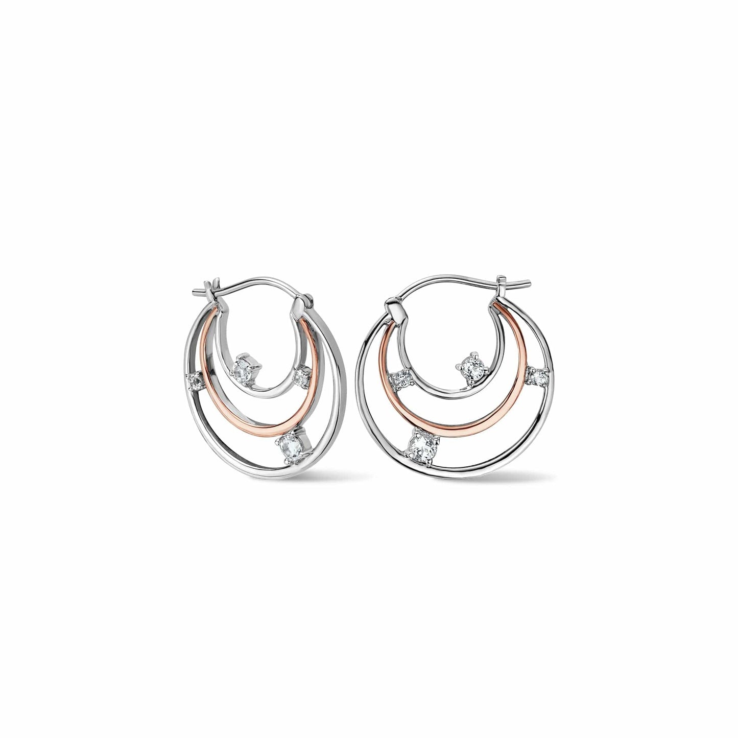 Awyr Y Nos Silver Hoop Earrings