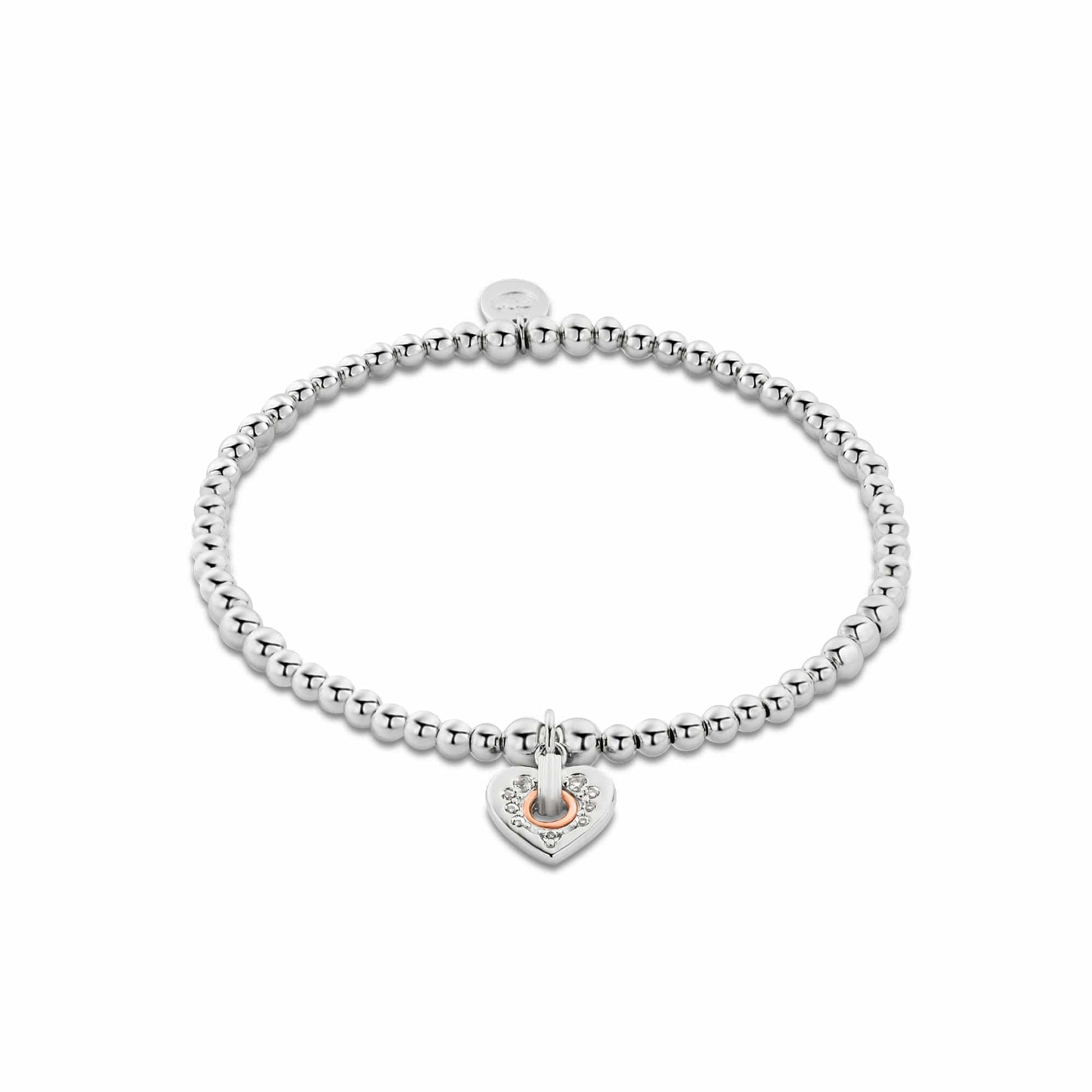 Cariad® Sparkle Silver Heart Affinity Bracelet