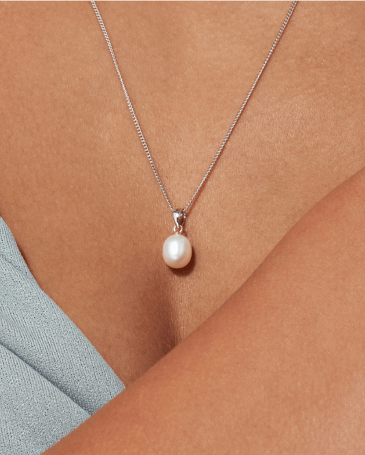 Beachcomber Silver and Pearl Pendant
