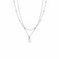 Nature's Wonder Sterling Silver Beachcomber Layered Necklace with Pearl