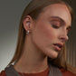 Cariad® Sparkle Silver Half-Hoop Drop Earrings