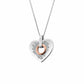 Cariad® Sterling Silver Sparkle Big Heart Pendant with Topaz