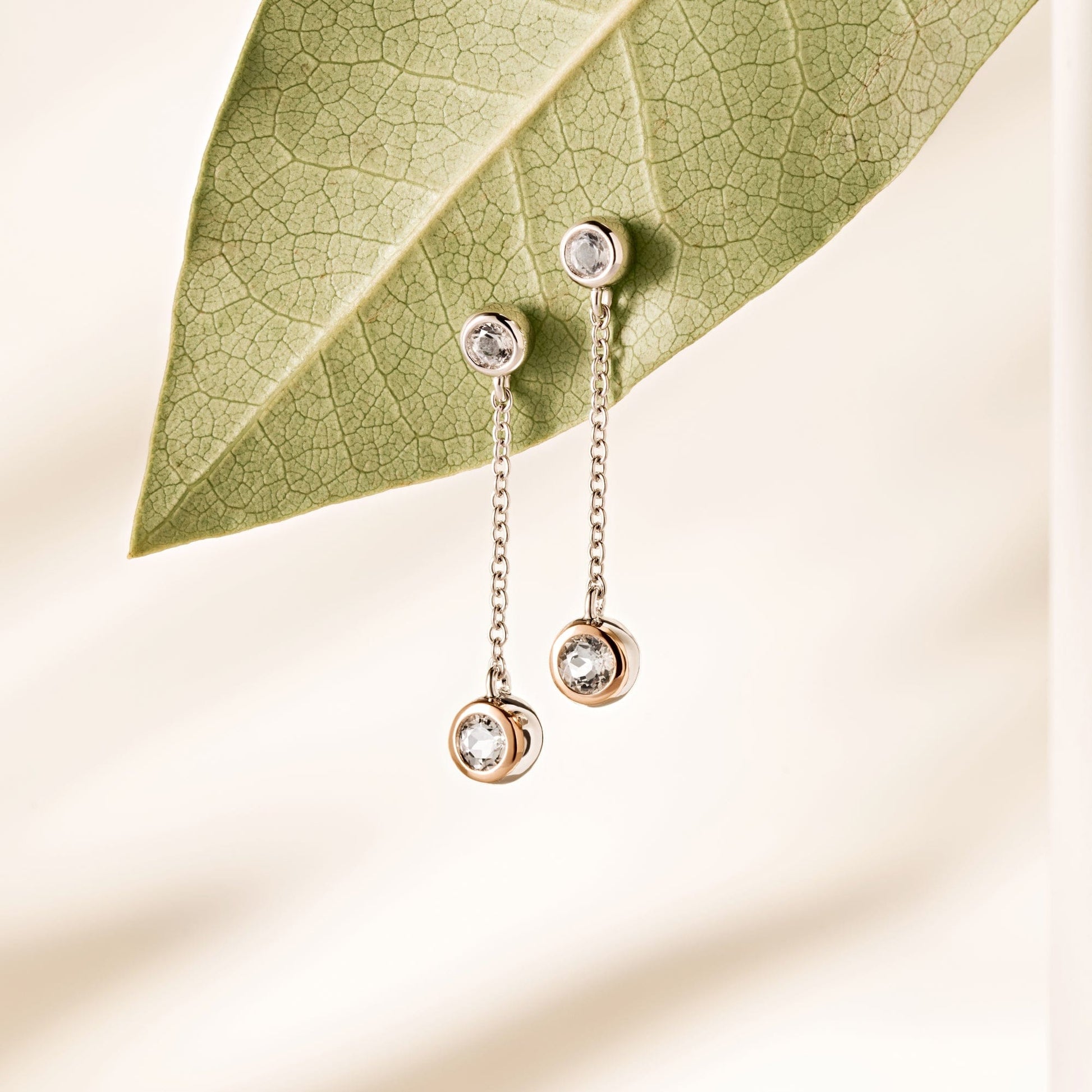 Clogau® Celebration Sterling Silver Drop Chain Earrings with Topaz