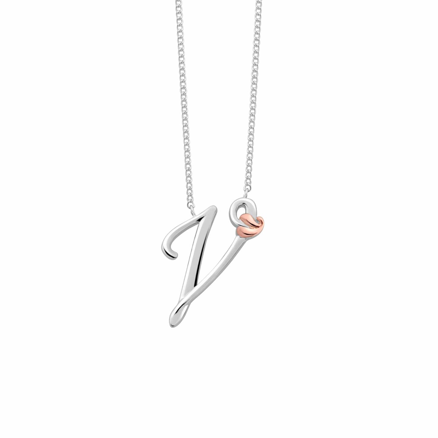 Tree of Life® Initials Silver Necklace – Letter V