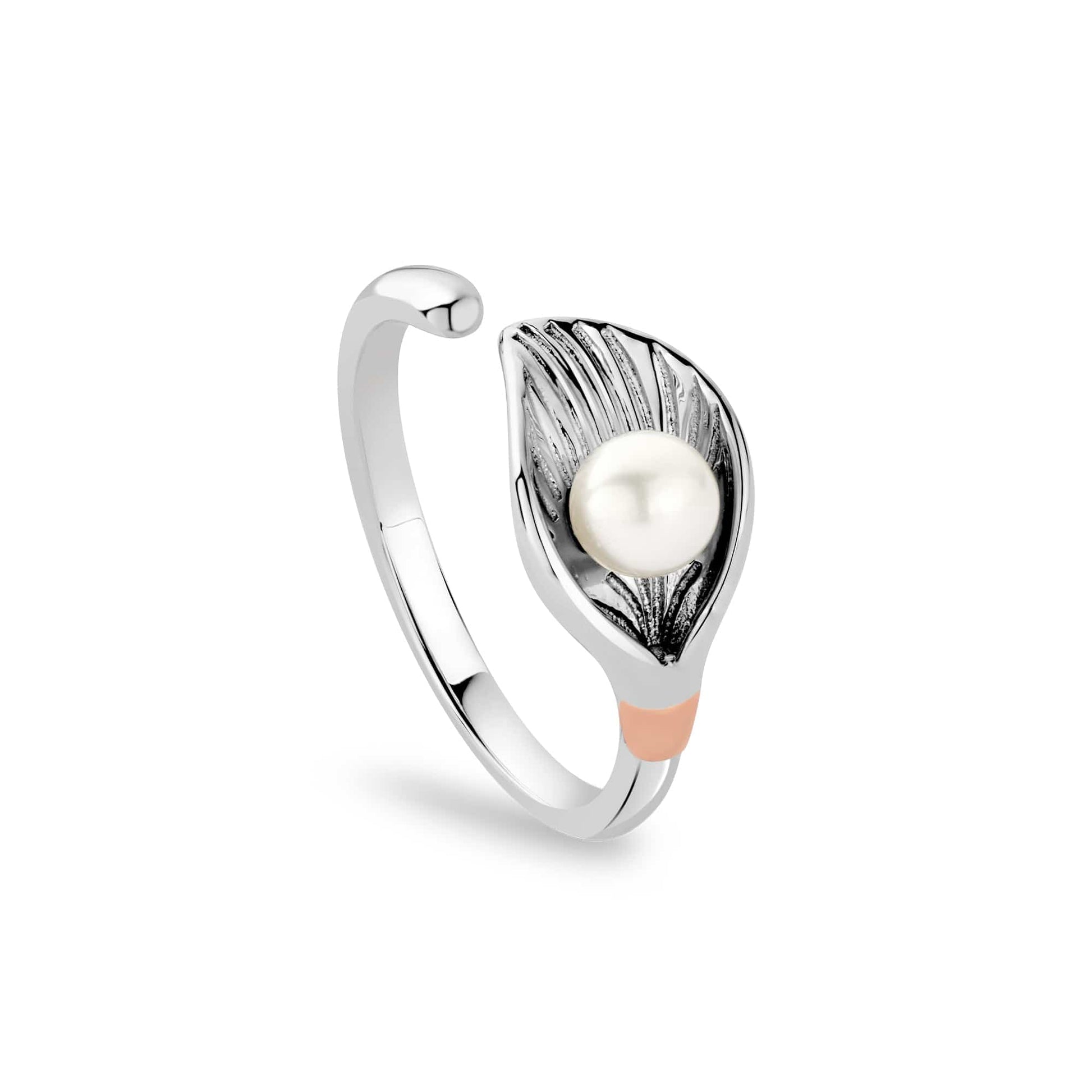 Beachcomber Shell Silver and Pearl Ring