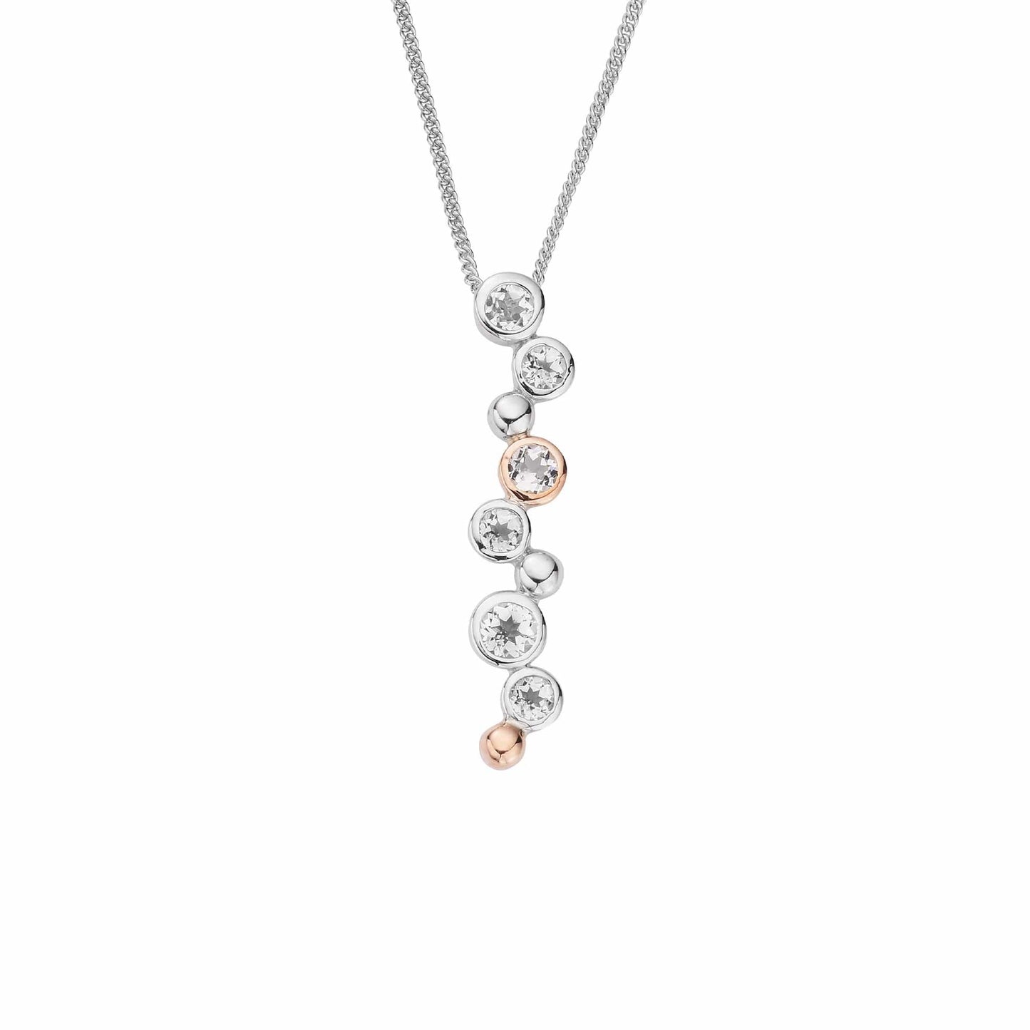 Clogau® Celebration Sterling Silver Drop Pendant with Topaz