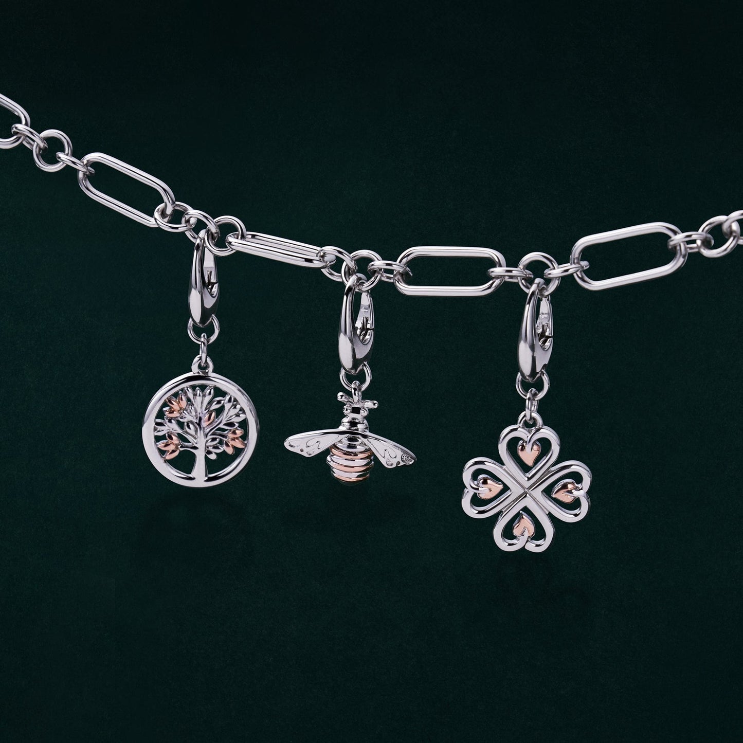 Tree of Life® Insignia Silver Charm Bracelet