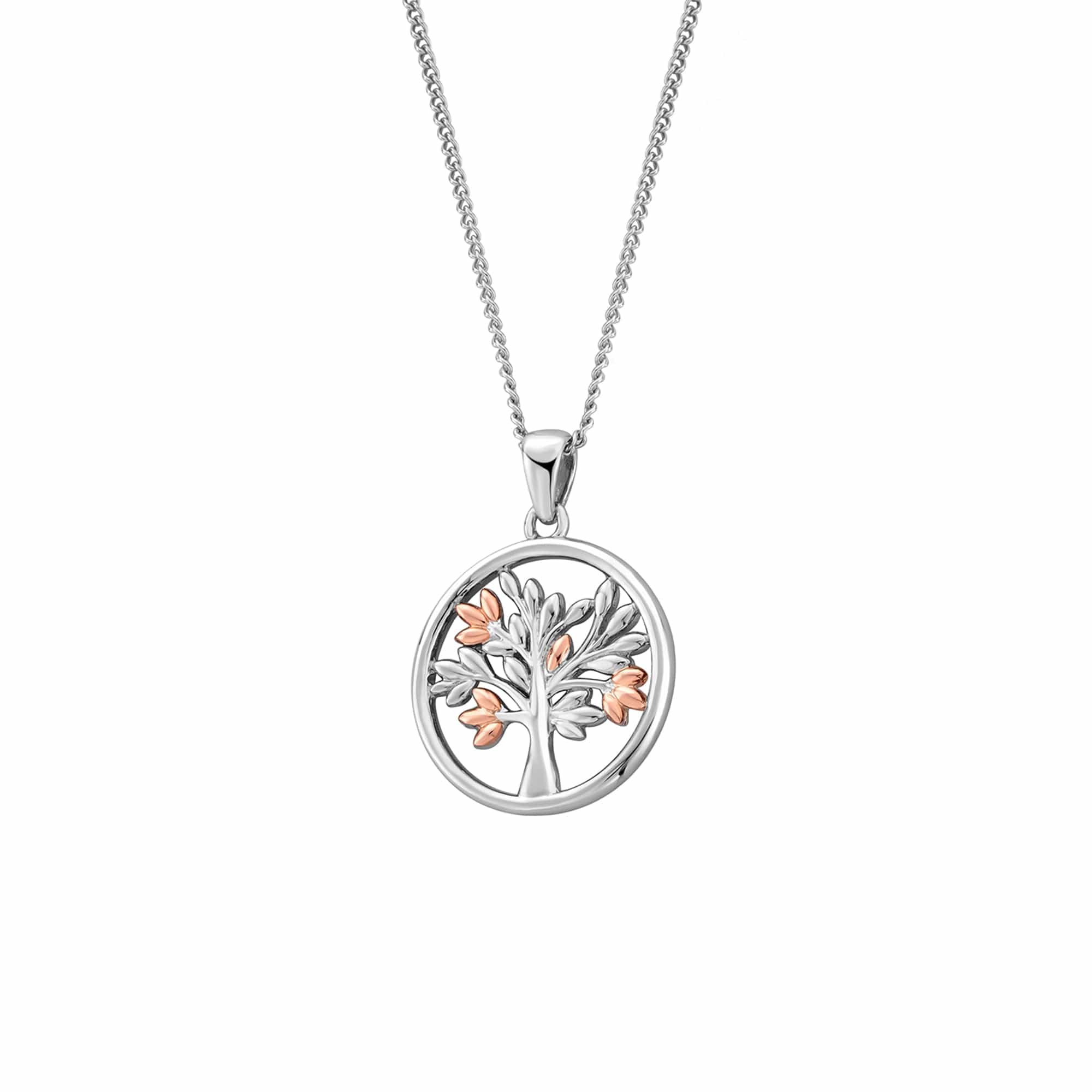 Tree of Life Pendant Sterling Silver & Connemara Marble with 18