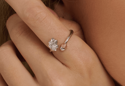 Royal Clogau® Sterling Silver Oak Leaf Ring