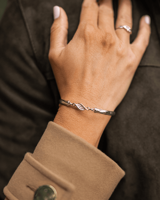 Past Present Future® Silver Bangle