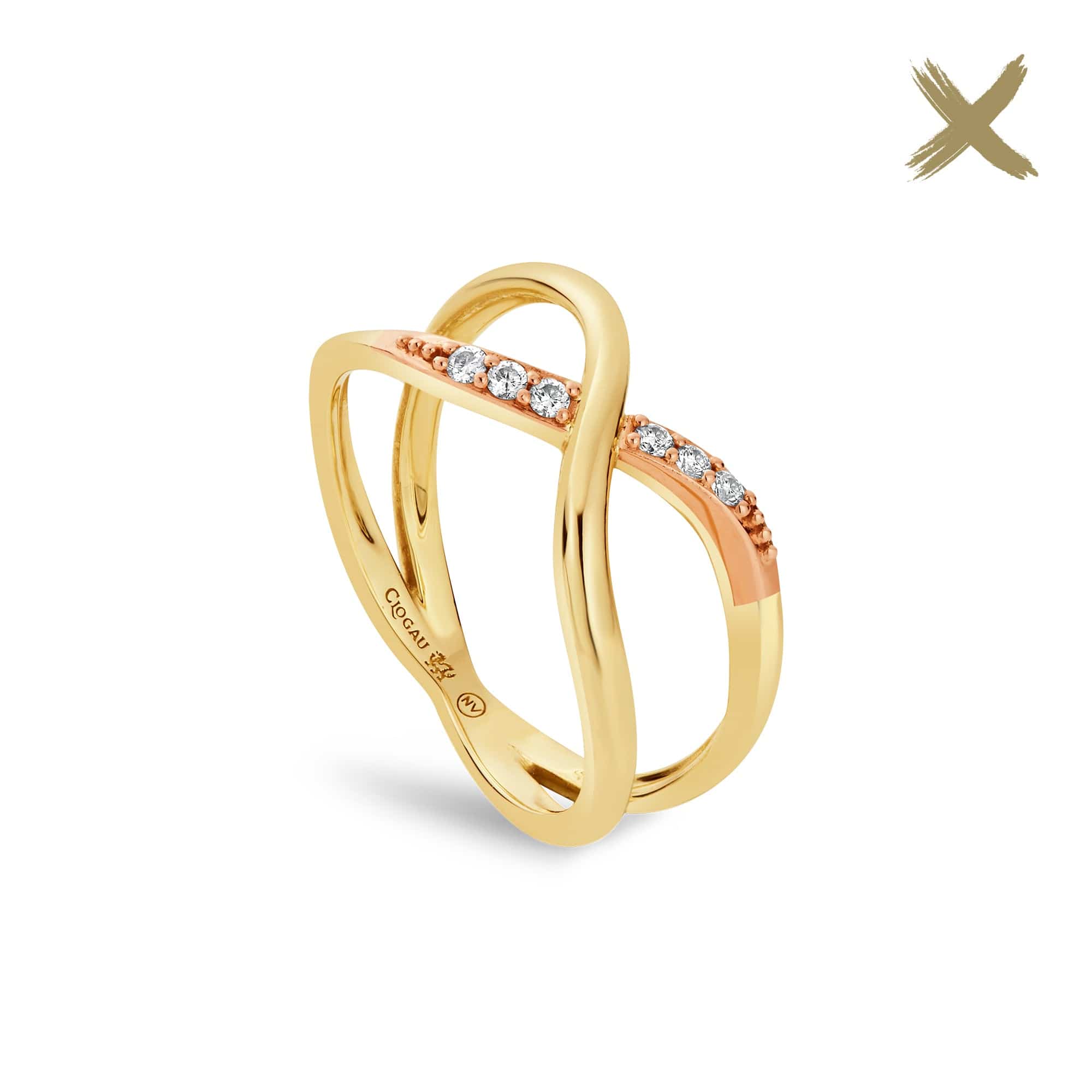 Clogau® Kiss Gold and Diamond Ring