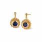 Filigree Gold and Sapphire Drop Earrings