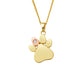 Paw Prints on My Heart Gold and Diamond Pendant