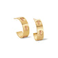 Insignia 9ct Solid Gold Half-Hoop Earrings